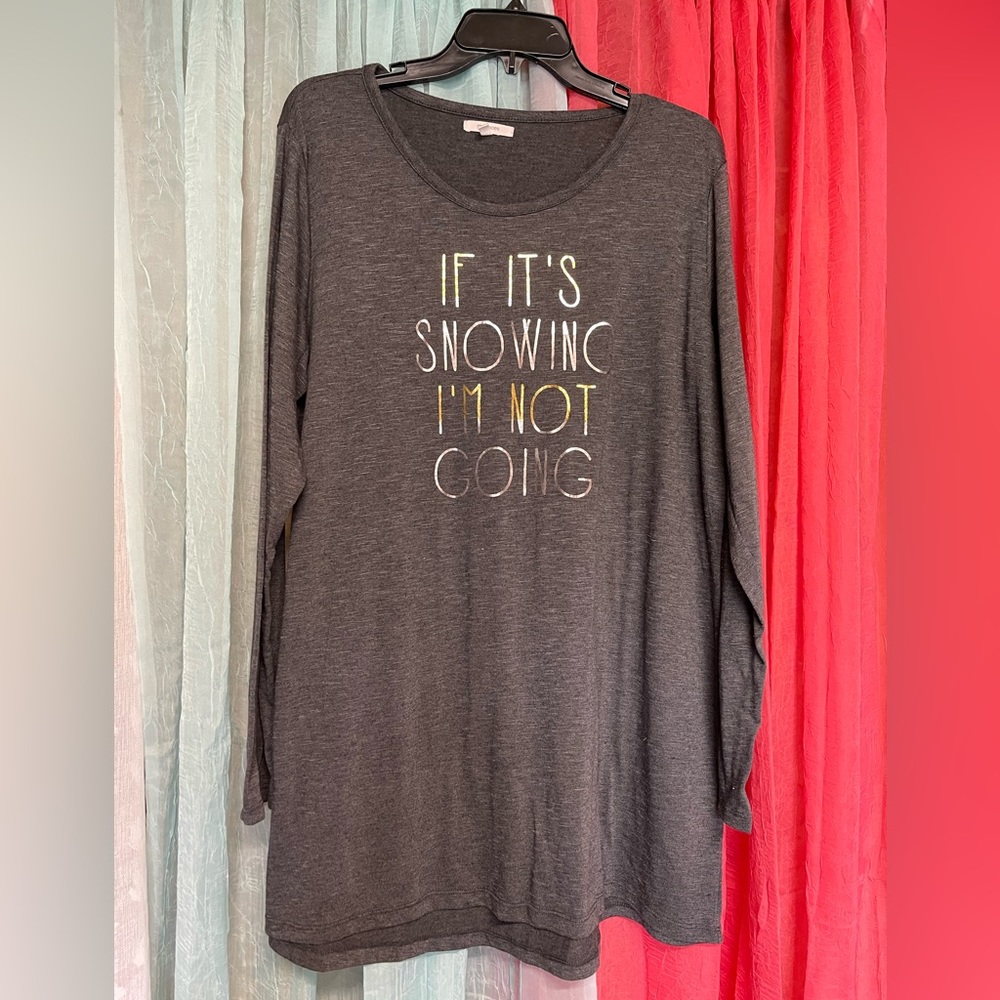 Maurice’s winter theme long sleeved t shirt. XL. Gray - Picture 1 of 1